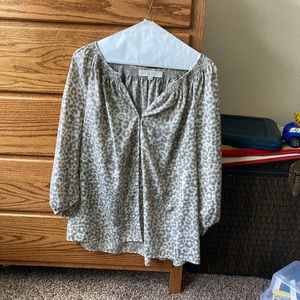 ⭐️FINAL CALL /DONATING SOON - Ann Taylor LOFT Leopard Print Button Down Blouse